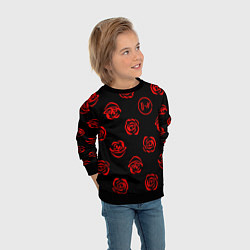 Свитшот детский Twenty one pilots rose pattern, цвет: 3D-черный — фото 2