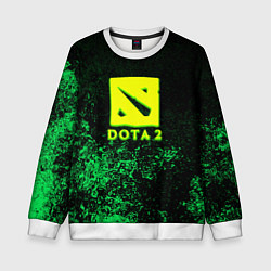 Свитшот детский DOTA2 кислотное лого краски, цвет: 3D-белый