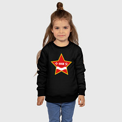 Свитшот детский СССР звезда лого, цвет: 3D-черный — фото 2