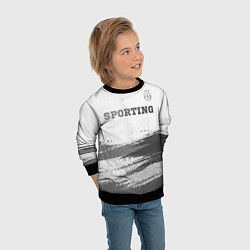 Свитшот детский Sporting - white gradient посередине, цвет: 3D-черный — фото 2