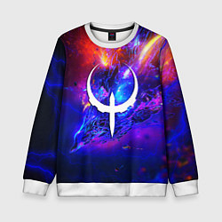 Свитшот детский Quke неоновый стиль, цвет: 3D-белый