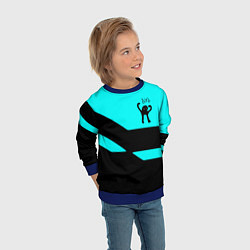 Свитшот детский Ъуъ съука геометрия, цвет: 3D-синий — фото 2