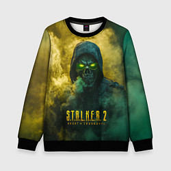 Свитшот детский Stalker 2 череп, цвет: 3D-черный