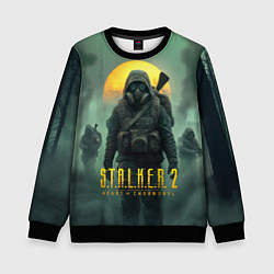 Свитшот детский Stalker 2 радиоактивное утро, цвет: 3D-черный