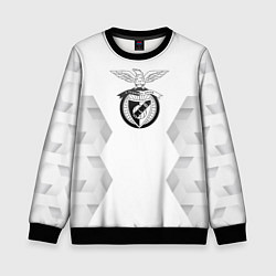 Свитшот детский Benfica white poly, цвет: 3D-черный