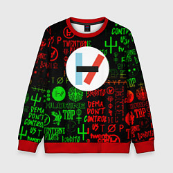 Свитшот детский Twenty one pilots music steel, цвет: 3D-красный
