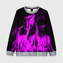 Детский свитшот Неоновый огонь в дыму