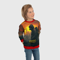 Свитшот детский Stalker зараженный город, цвет: 3D-красный — фото 2