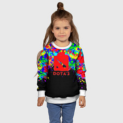 Свитшот детский Dota абстрактные краски, цвет: 3D-белый — фото 2