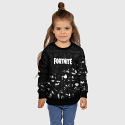 Свитшот детский Fortnite pattern black, цвет: 3D-черный — фото 2