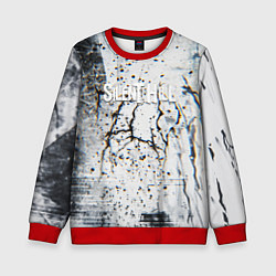 Свитшот детский Silenthill текстура глитч, цвет: 3D-красный