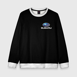 Свитшот детский Subaru logo auto, цвет: 3D-белый