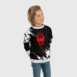 Свитшот детский The Elder Scrolls Online glitch, цвет: 3D-белый — фото 2