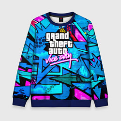 Свитшот детский GTA vice city steel grafity, цвет: 3D-синий