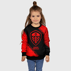 Свитшот детский Leeds United - red gradient, цвет: 3D-черный — фото 2