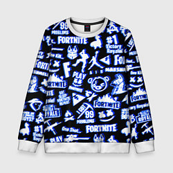 Детский свитшот Fortnite neon game steel