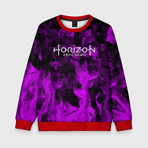 Детский свитшот Horizon: Zero Dawn flame neon steel / 3D-Красный – фото 1