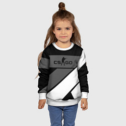 Свитшот детский Counter strike geometry steel, цвет: 3D-белый — фото 2