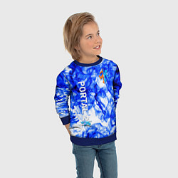 Свитшот детский Portal 2 flame blue, цвет: 3D-синий — фото 2