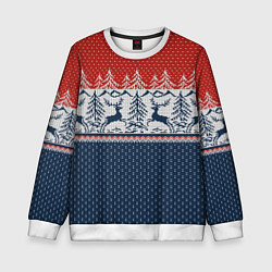 Детский свитшот Новогодний вязаный узор