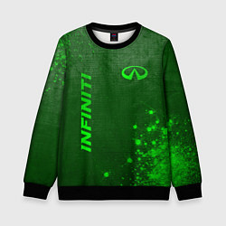 Свитшот детский Infiniti - green gradient вертикально, цвет: 3D-черный