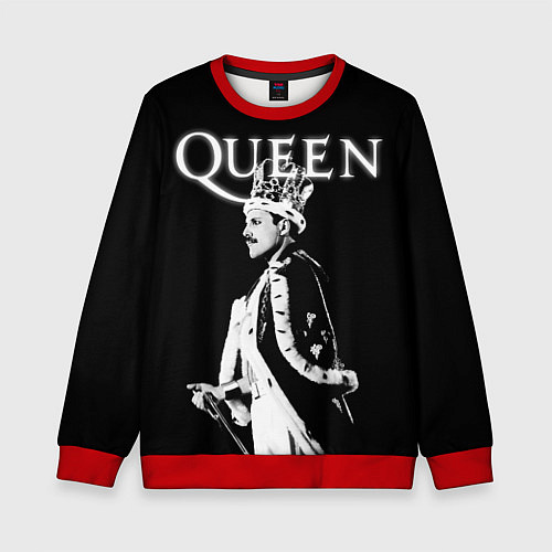 Детский свитшот Queen Freddie Mercury король / 3D-Красный – фото 1