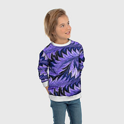 Свитшот детский Абстрактные перья - жидкость, цвет: 3D-белый — фото 2