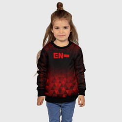 Свитшот детский Enhypen red poly, цвет: 3D-черный — фото 2