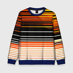 Свитшот детский Разноцветные вертикальные линии, цвет: 3D-синий