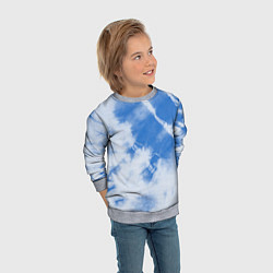 Свитшот детский Синий тай дай, цвет: 3D-меланж — фото 2