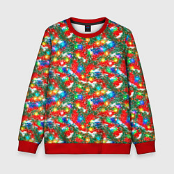 Детский свитшот Яркие гирлянды на еловых ветках