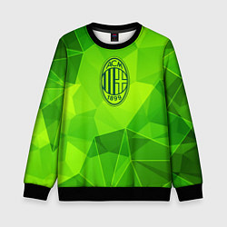 Свитшот детский AC Milan green poly, цвет: 3D-черный