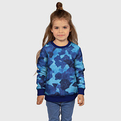 Свитшот детский Синий камуфляж, цвет: 3D-синий — фото 2