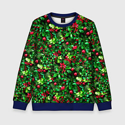 Детский свитшот Ягоды падуба на новогодней елке
