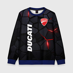 Свитшот детский Ducati - плиты с эффектом свечения, цвет: 3D-синий