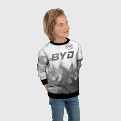 Свитшот детский BYD - white gradient посередине, цвет: 3D-черный — фото 2
