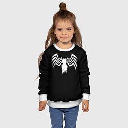 Свитшот детский Venom - logo, цвет: 3D-белый — фото 2