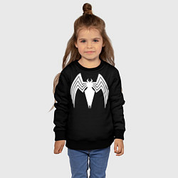 Свитшот детский Venom - spider logo, цвет: 3D-черный — фото 2