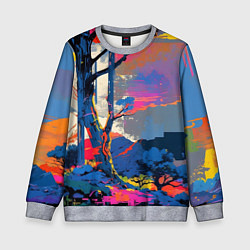 Свитшот детский Природа абстракция, цвет: 3D-меланж