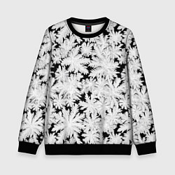 Свитшот детский Мороз на стекле, цвет: 3D-черный