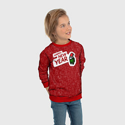 Свитшот детский Амонг ас - Новый год, цвет: 3D-красный — фото 2