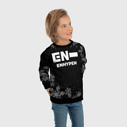 Свитшот детский Снежный Enhypen, цвет: 3D-черный — фото 2