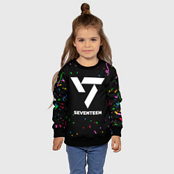 Свитшот детский Seventeen конфети, цвет: 3D-черный — фото 2