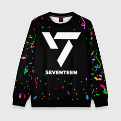 Свитшот детский Seventeen конфети, цвет: 3D-черный
