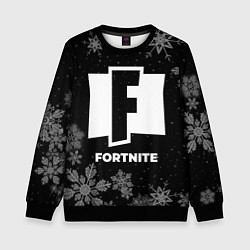 Свитшот детский Снежный Fortnite, цвет: 3D-черный