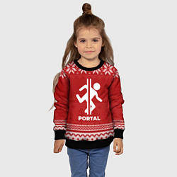 Свитшот детский Новогодний Portal, цвет: 3D-черный — фото 2