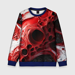 Детский свитшот Красно-белая абстрактная структура