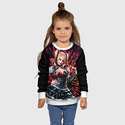 Свитшот детский Harley Quinn, цвет: 3D-белый — фото 2