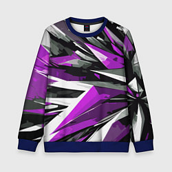 Детский свитшот Чёрно-фиолетово-белая абстракция