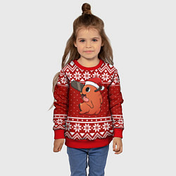 Свитшот детский Почита новогодний свитер, цвет: 3D-красный — фото 2